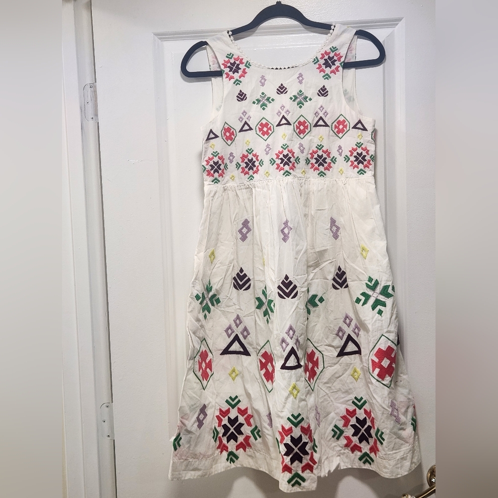 Anthropologie Dress with Colorful Geometric Patterns